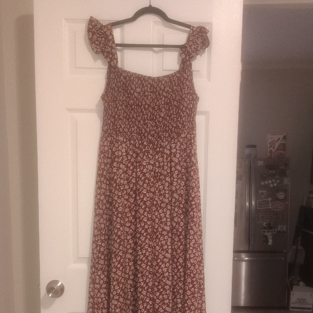 Floral Red Maxi Dress